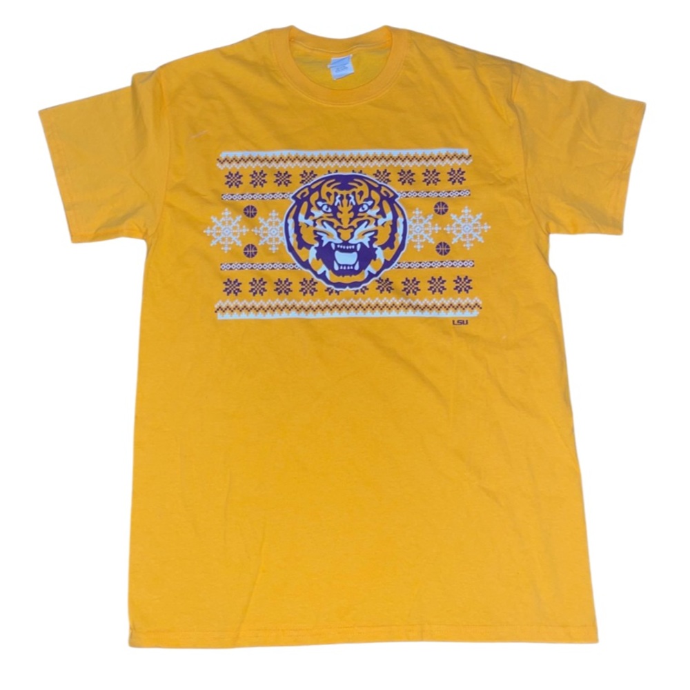LSU Tigers Holiday T-Shirt: Geaux Tigers: SEC: College World Series: Medium